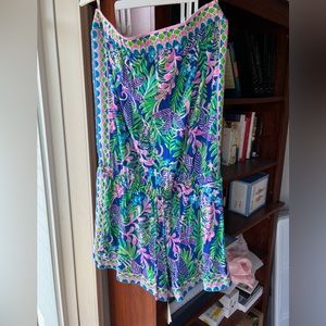 Lilly Pulitzer Romper Strapless EUC
